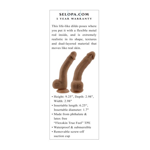 Dildo Selopa Natural Feel de 7 Flexskin Oscuro