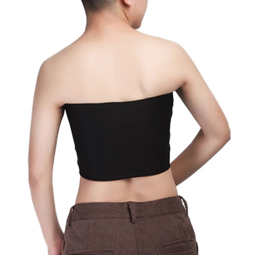 Strapless Chest Compression Binder - XL Black - Comfort & Support