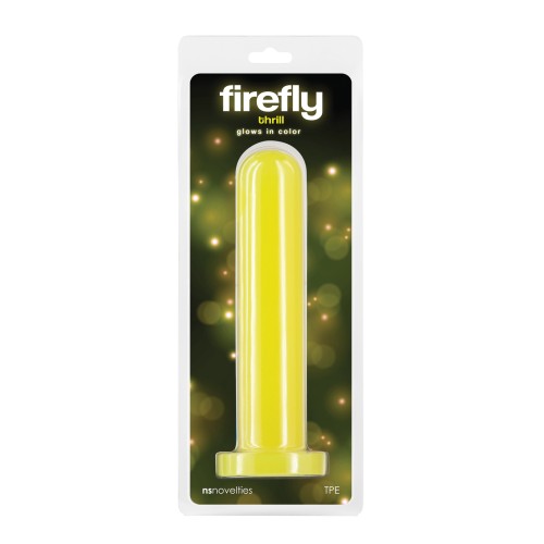 Dildo Firefly Thrill que Brilla en la Oscuridad - Grande Amarillo