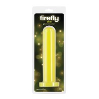 Dildo Firefly Thrill que Brilla en la Oscuridad - Grande Amarillo