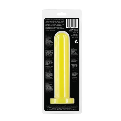 Dildo Firefly Thrill que Brilla en la Oscuridad - Grande Amarillo