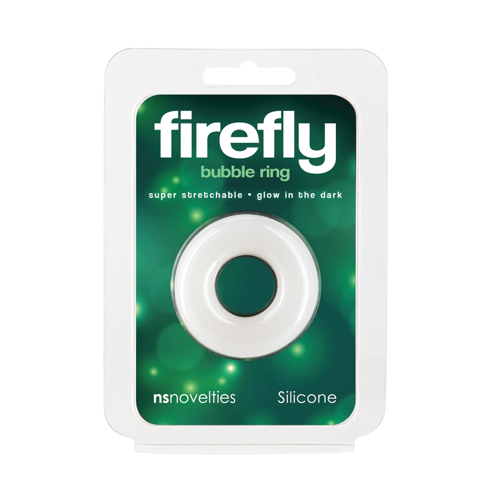 Firefly Glow in the Dark Bubble Cock Ring Small