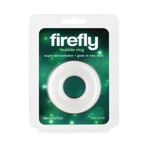 Firefly Glow in the Dark Bubble Cock Ring Large White