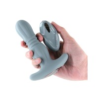 Gemini Vibrating Anal Plug with Remote Gray