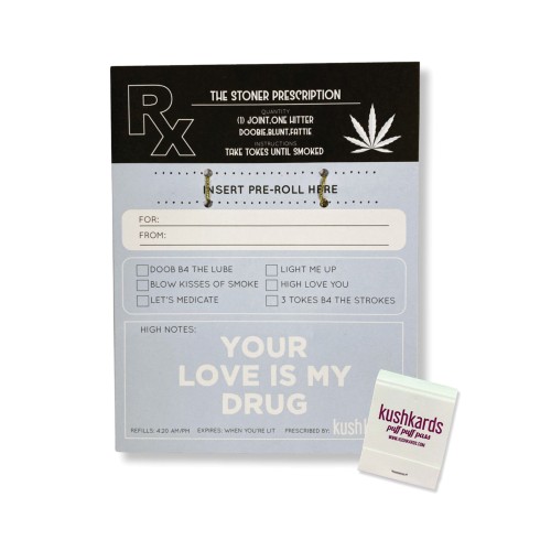 Stoner Prescription Greeting Card with Matchbook