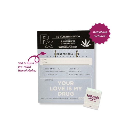 Stoner Prescription Greeting Card with Matchbook