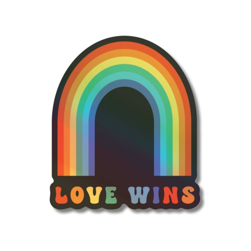 Stickers Holográficos Love Wins - Paquete de 3