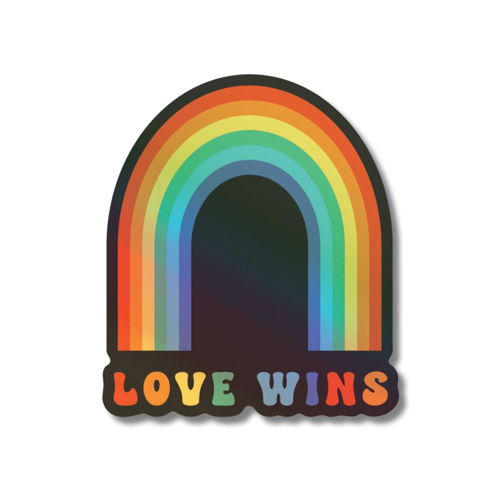 Stickers Holográficos Love Wins - Paquete de 3