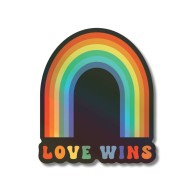 Stickers Holográficos Love Wins - Paquete de 3