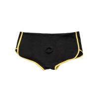 Boxer Brief Boundless Negro y Amarillo para Mejora Discreta