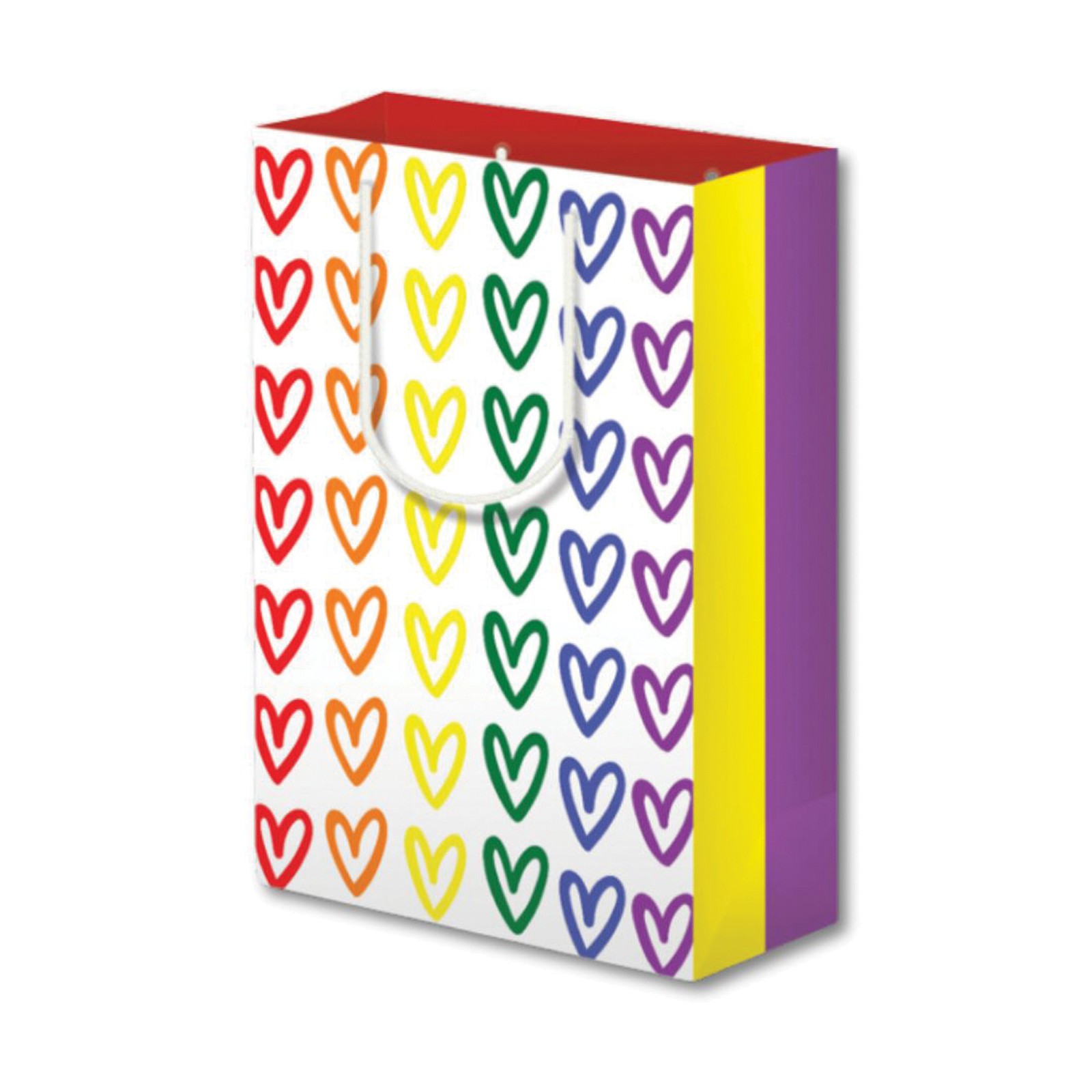 Pride Hearts Large Gift Bag for Every Occasion