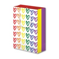 Pride Hearts Large Gift Bag for Every Occasion