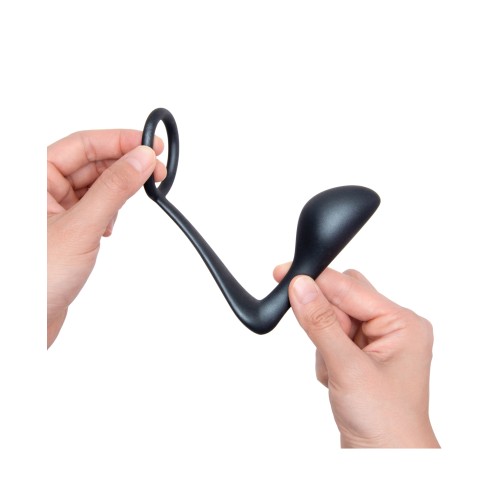 b-Vibe Ringer Cock Ring y Plug Prostático Negro