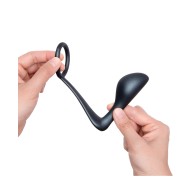 b-Vibe Butties Ringer Cock Ring and Prostate Plug Black