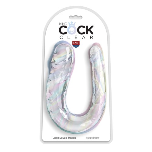 King Cock Clear Large Double Trouble Dildo