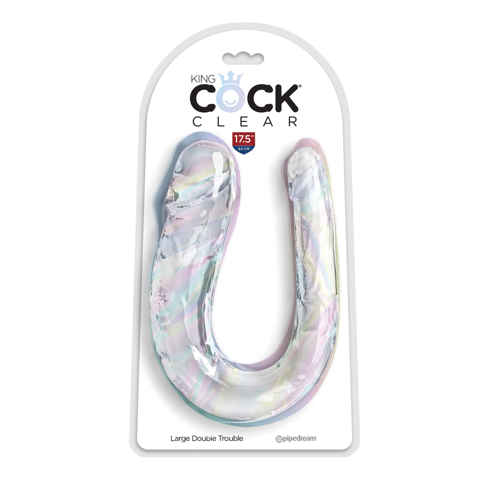 King Cock Clear Large Double Trouble Dildo