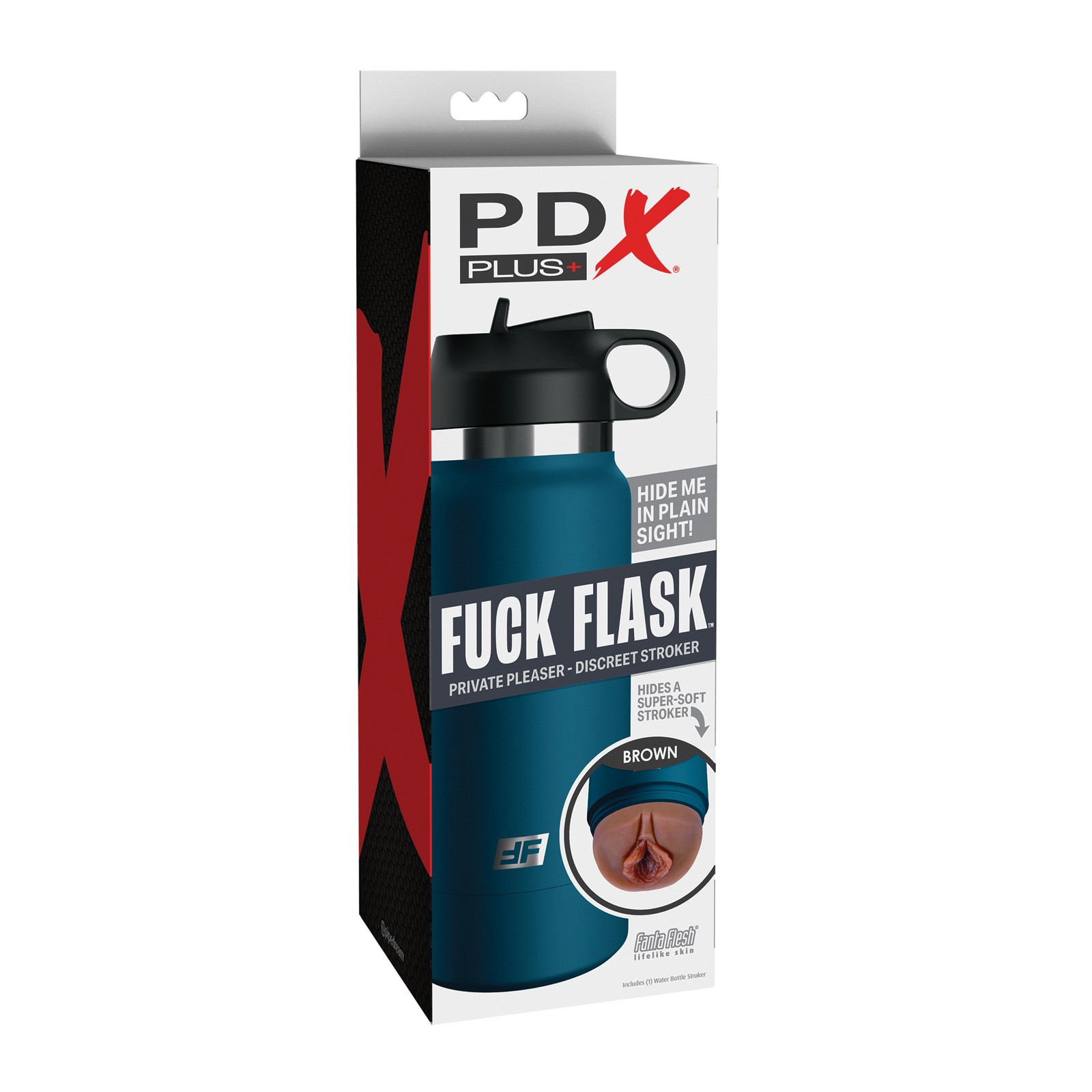 PDX Plus Fuck Flask Private Pleaser Stroker - Discreet Water Bottle Design