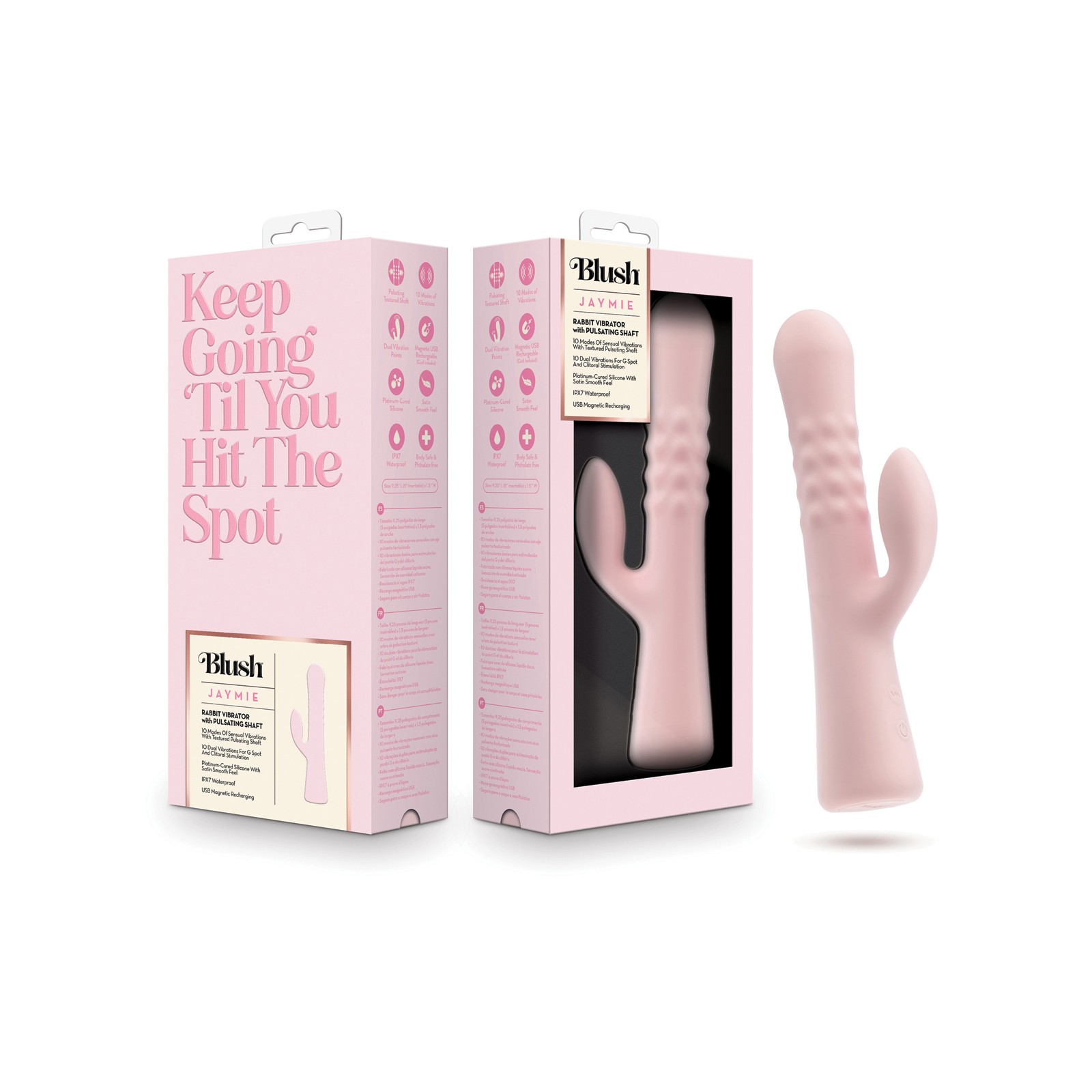 Blush Jaymie Rabbit Vibrator Pink - Ultimate Pleasure