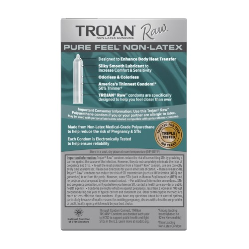 Trojan Raw Non-Latex Condoms 10 Pack