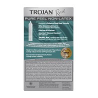 Condones Trojan Raw Sin Látex Paquete de 10