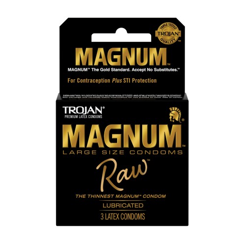 Condones Trojan Magnum Raw para Sensibilidad Mejorada