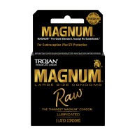 Condones Trojan Magnum Raw para Sensibilidad Mejorada