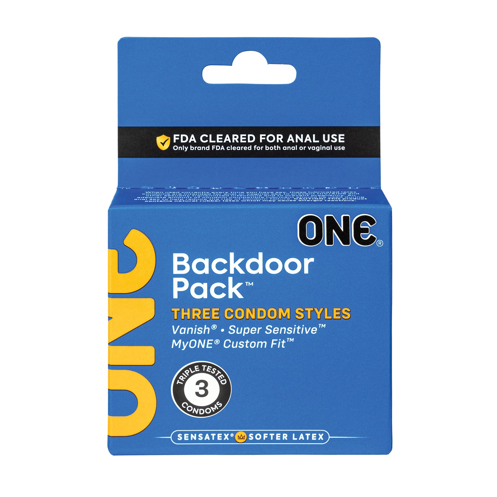 Paquete de 3 Condones Personalizados One Backdoor