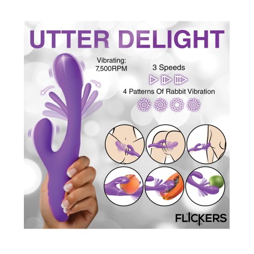 Inmi Tri-Flick Rabbit Vibrator - Purple