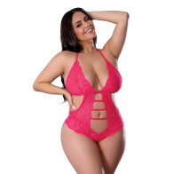 Get It Girl Lace Halter Teddy - Captivating Elegance