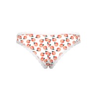 Culotte Crotchless Sweet Treats con Lubricante - Blanco L/XL