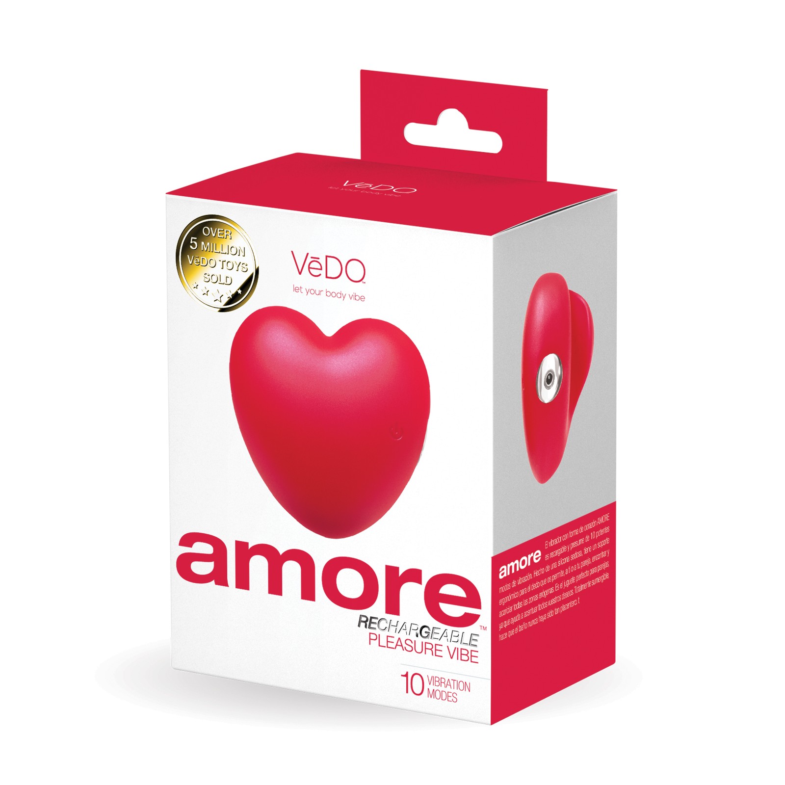 Vibrador Recargable VeDo Amore - Rojo