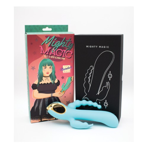 Natalie's Mighty Magic Clit G-Spot Anal Vibrator Aqua