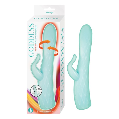 Vibrador Goddess Calentable y Rotativo - Aqua