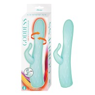 Goddess Heat-up & Rotating Vibrator - Aqua