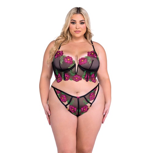 Peony Paradise Underwire Bralette & G-String Set