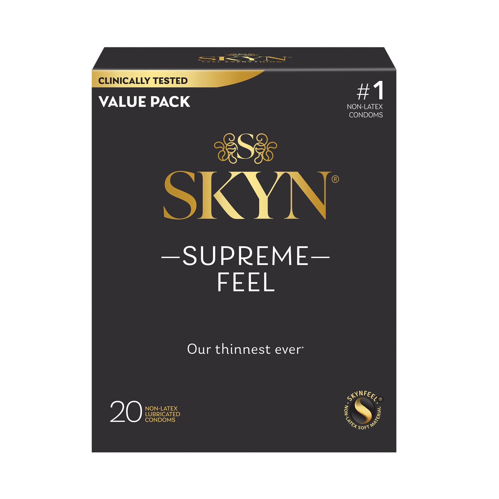 Lifestyles SKYN Supreme Feel Condoms Pack of 20 - Non-Latex