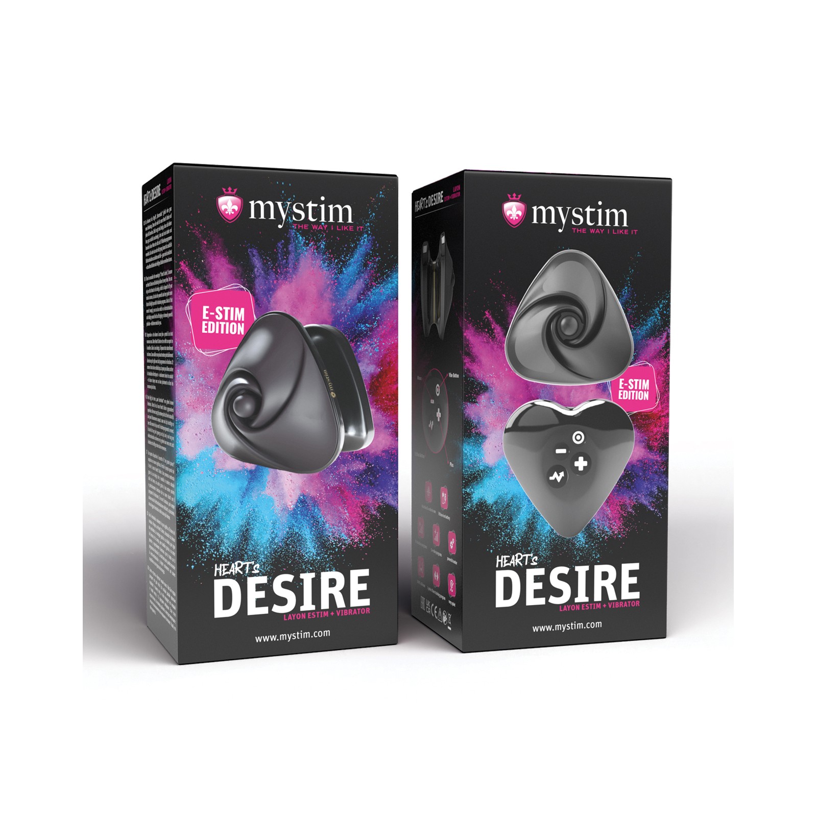 Vibrador Mystim Hearts Desire eStim Layon Negro Comprar Online