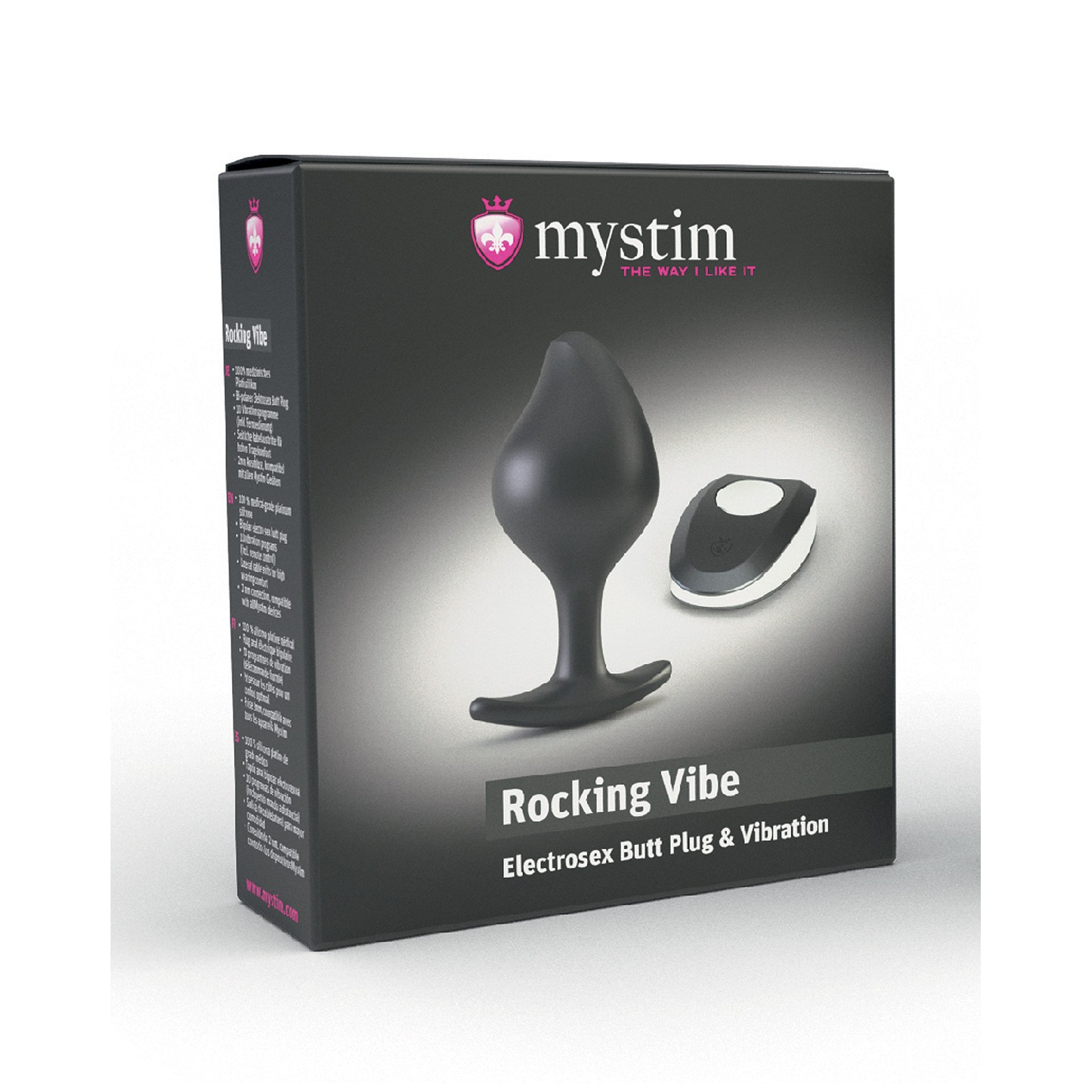 Mystim Rocking Force Small Buttplug Black