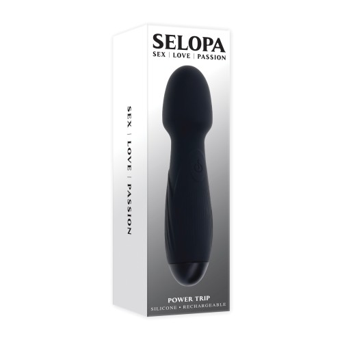 Selopa Power Trip Wand Vibrator Black - Powerful and Stylish