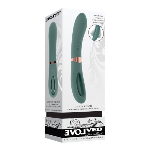 Vibrador G-Spot Chick Flick con Acción de Lamer