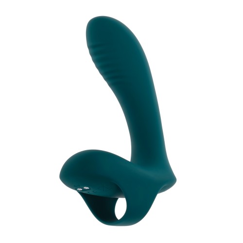 Vibrador Multi Play Playboy Wrapped Around My Finger - Verde Oscuro