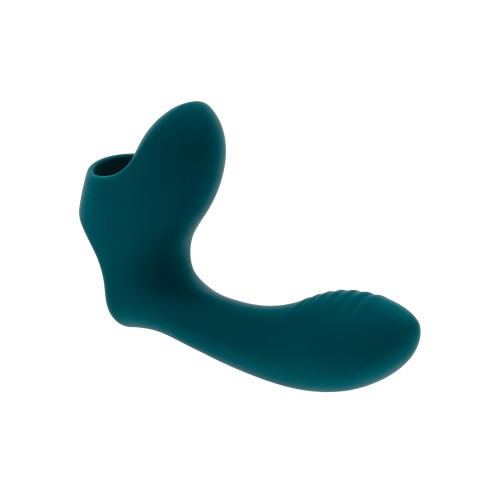 Vibrador Multi Play Playboy Wrapped Around My Finger - Verde Oscuro