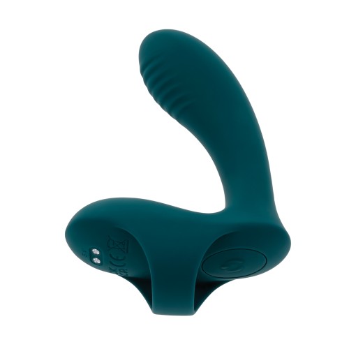 Vibrador Multi Play Playboy Wrapped Around My Finger - Verde Oscuro