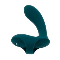 Vibrador Multi Play Playboy Wrapped Around My Finger - Verde Oscuro