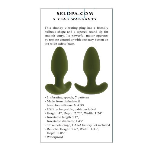 Selopa El Coronel Plug Vibrador - Verde