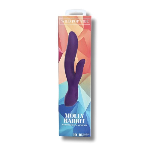 Vibrador Dual Wild Pop Vibe Molly Rabbit - Púrpura