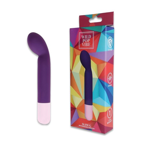 Vibrador Slim G Wild Pop Morado - Estimulación Definitiva del Punto G