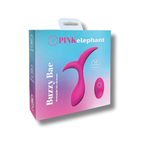 Vibrador Recargable Pink Elephant Buzzy Bae con Control Remoto - Rosa