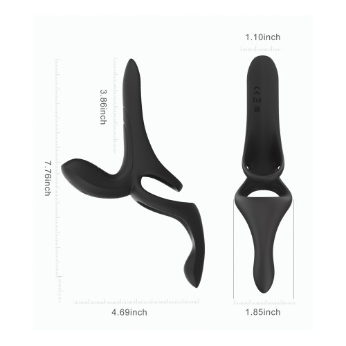 Pleasure Pivot App-Controlled Couples Vibrator - Black