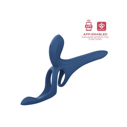 Vibrador de Pareja App-Controlado Pleasure Pivot Azul Marino